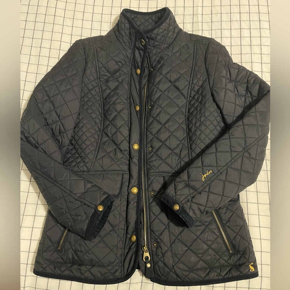 Joules Quilted Newdale Jacket - size US 8 - Black